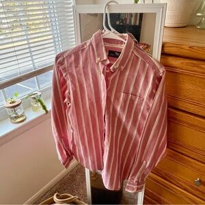 Women's Pink Striped Button Down Shirt